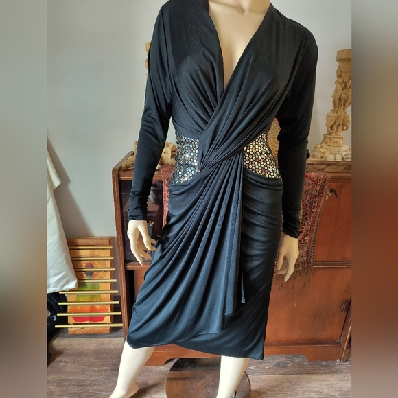 Lillie Rubin Black Dress Size Medium - Picture 1 of 8